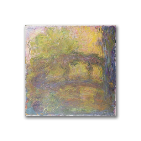 Trademark Fine Art Claude Monet 'The Japanese Bridge 1918-24' Canvas Art, 24x24 BL0491-C2424GG